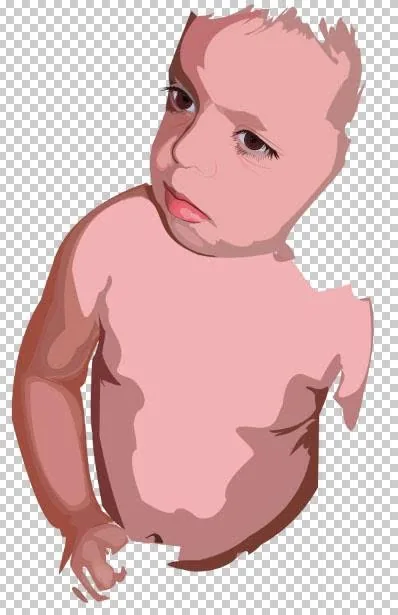 Unfinished baby Azul illustration study